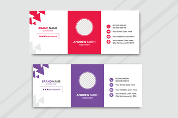 Email Signatures, email footer template, Email signature and email footer or social media cover design template