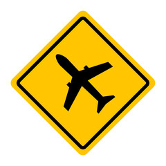 Airport ahead sign stock illustration. Vector design.