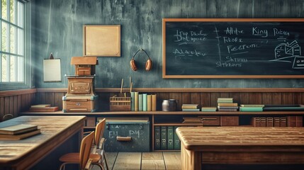 Digital Teaching Backdrop for Teacher's Day