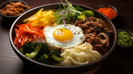 Bibimbap, food photography, 16:9