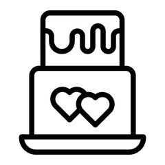 dessert line icon