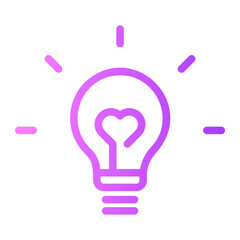 bulb gradient icon
