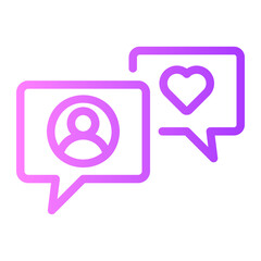 Obraz premium conversation gradient icon