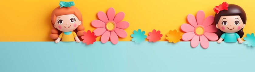 Fototapeta premium toy girl with hair