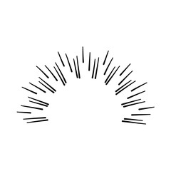 Hand Drawn Retro Rays Design