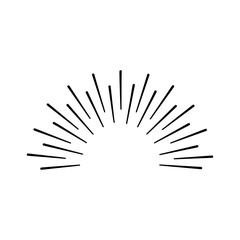 Obraz premium Hand Drawn Retro Rays Design