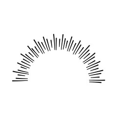 Fototapeta premium Hand Drawn Retro Rays Design