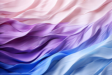 Obraz premium A digital abstract background of a colorful fabric waves of pink, purple, and blue for creating unique and stylish items. Concept creativity, freedom, and possibilities.