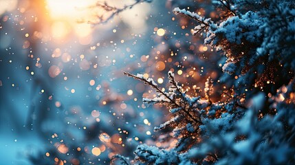 Magical Winter Background Snow Flakes Soft, Background Banner HD