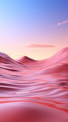 A computer generated image of a desert landscape, abstract wallpaper background in pink and purple.