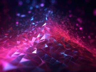 3D Render Abstract Background With a Holographic Prism Effect and Shades of Pink and Purple