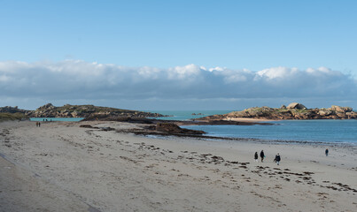 Joli paysage de mer à Trégastel en Bretagne-France