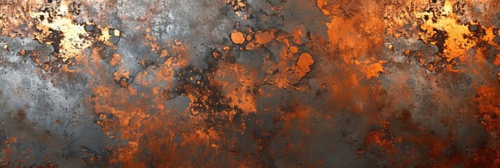 Grunge Background Texture in the Style Copper and Silver - Amazing Grunge Wallpaper created with Generative AI Technology - obrazy, fototapety, plakaty