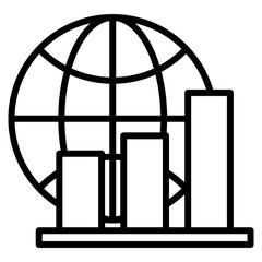 Globe Growth Icon Element For Design