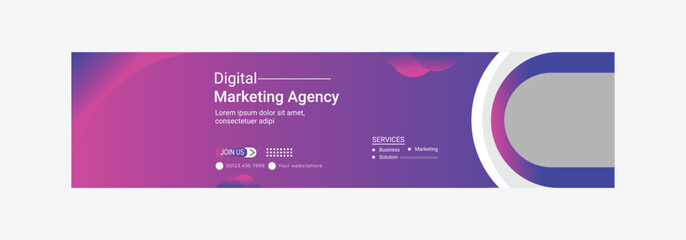 linkedin header Banner design for digital marketing agency