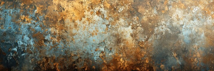Grunge Background Texture in the Style Bronze and Steel - Amazing Grunge Wallpaper created with Generative AI Technology - obrazy, fototapety, plakaty