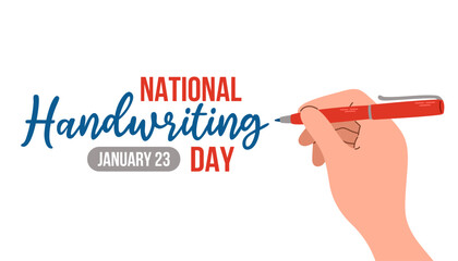 National Handwriting Day Banner Design illustration for web banner, background