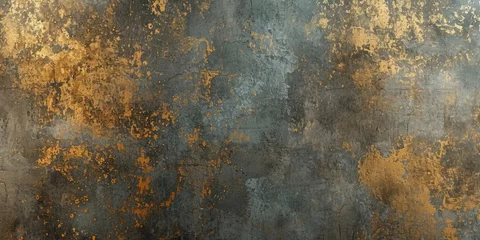 Fotobehang Grunge Background Texture in the Style Tin and Brass - Amazing Grunge Wallpaper created with Generative AI Technology © Sentoriak