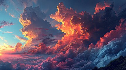 Fototapeta na wymiar Nebula Night Starry Sky Rainbow Colors, Background Banner HD