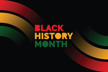 Black history month  African American history celebration vector illustration	 - obrazy, fototapety, plakaty
