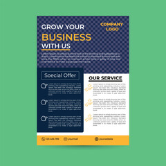 Vector Business Flyer Design Template. Vector Flyer Design Layout Template. 
