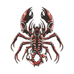red scorpion vector illustration