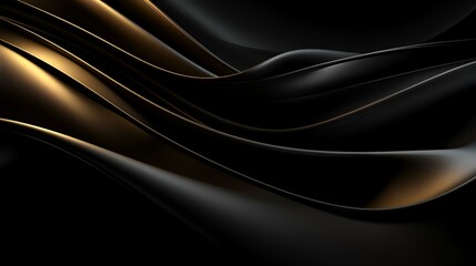 Abstract Illustration. Luxurious Black Line Background

