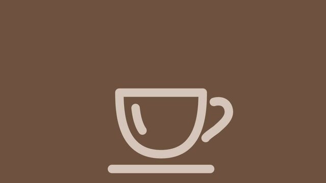 コーヒーカップの背景素材・ループアニメーション