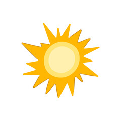 shine sun cartoon. sky sunbeam, abstract star, ray sunshine shine sun sign. isolated symbol vector illustration