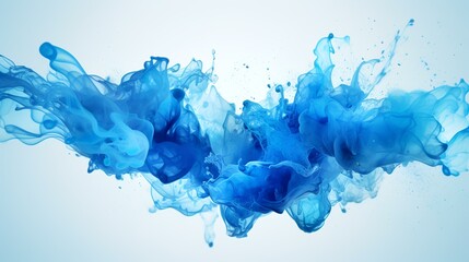 Artistic Blue Watercolor Splash Effect Template

