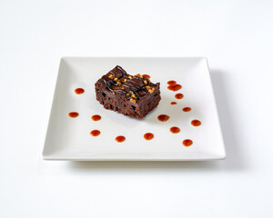 Brownie Delight On a White Background