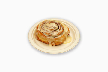 Cinnamon Roll on a White Background