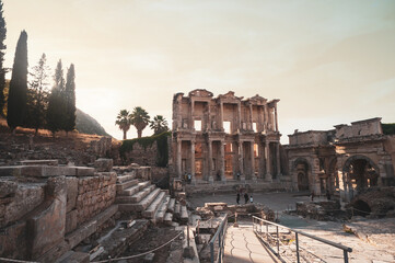 Effesus, Turkey. An ancient city, ruins of an old Celsus library