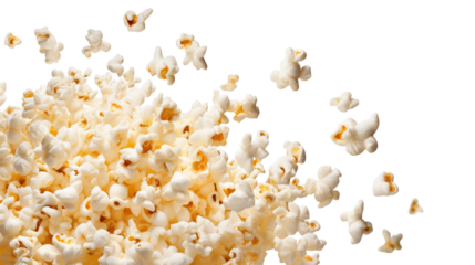 Flying delicious popcorn cut out