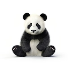 Fototapeta premium A cute panda sitting down