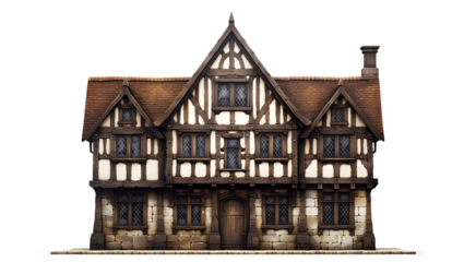 Detailed model of a Tudor Era House Building from England
