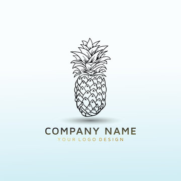 Design an elegant logo for a pineapple candle company
