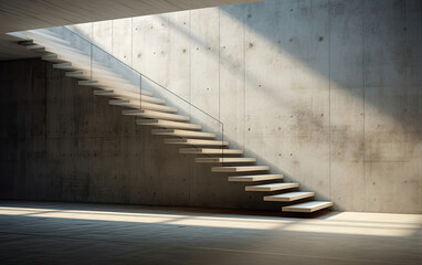 Set of Stairs in Concrete Building, Access the Different Levels With Ease