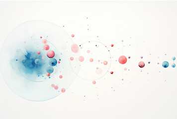 Ethereal Dance of Cosmic Circles and Dots Unveiled in a Luminous Abstract Masterpiece