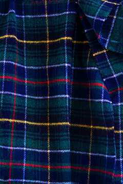 Schal Detail mit Schottenmuster