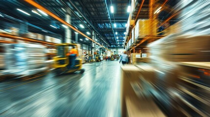 Mechanical Symphony, A Whirlwind of Machines Conduct Their Labyrinthine Dance in the Vast Old Warehouse