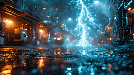 Electricity Lightning - Futuristic Visualization