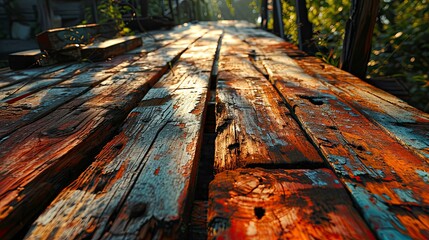 Vintage Tone Image Wood Table Perspective, Background Banner HD