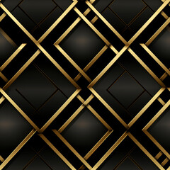 Geometric Gold on Black
