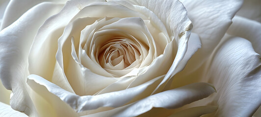 Close up macro shot of a White rose flower petals. for background or wallpaper.