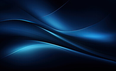 Dark Blue Background With Wavy Lines