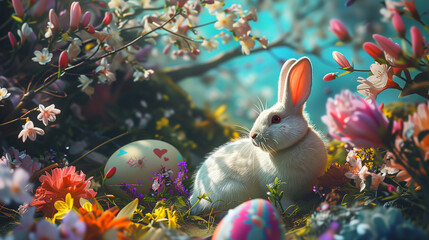 Happy Easter Bunny  - obrazy, fototapety, plakaty