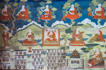 Gelugpa Monks, Tanki, Buddhist Art, Tibetan Buddhism