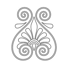 Decorative element vector illustration. Line art divider.