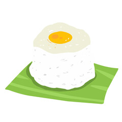 fried eggs and rice 
